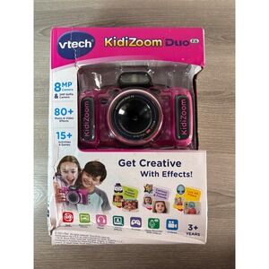 VTech KidiZoom Duo FX Pink Kids Digital Camera 8MP Dual Lens New Box Wear